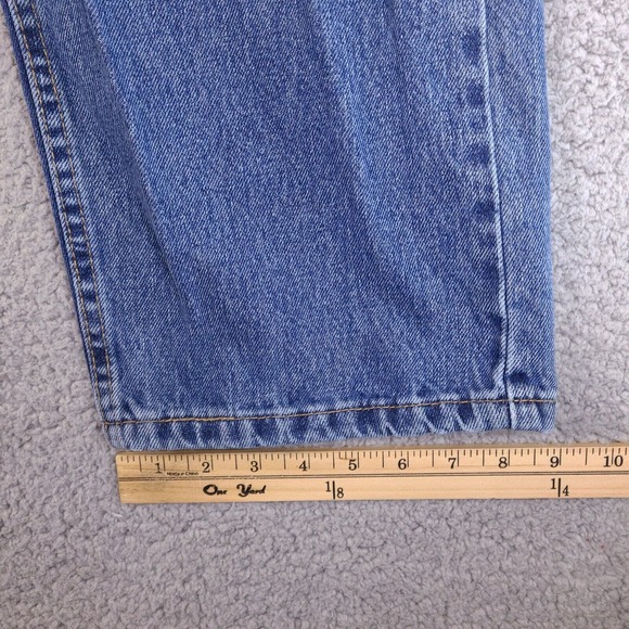 Levi's 505 Jeans Mens 42X33.5 Blue High Rise Straight Leg Denim - Picture 16 of 16